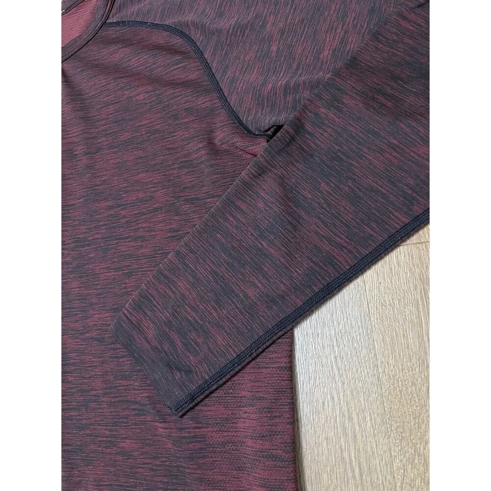 Lululemon Metal Vent Tech Henley Long Sleeve Shirt Stretch Performance Large Red